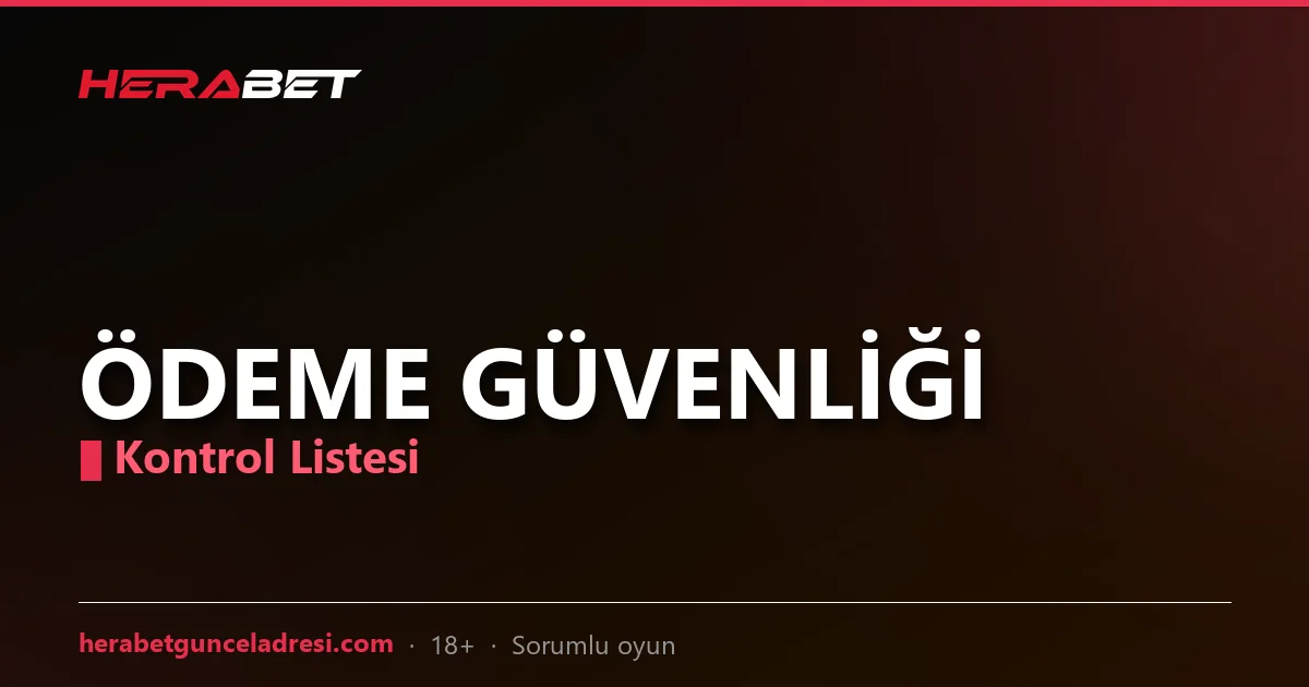 Ödeme güvenliği kontrol listesi görseli
